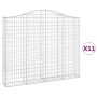 Cestas gaviones 11 uds forma de arco hierro 200x30x160/180 cm by , Pots and planters - Ref: Foro24-3145502, Price: 1,00 €, Di...