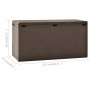 Caja de almacenamiento de jardín marrón 114x47x60 cm de , Cajas de almacenaje para exteriores - Ref: Foro24-49447, Precio: 10...