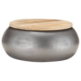Mesa de centro de madera maciza de mango gris 68x68x30 cm von , Couchtisch - Ref: Foro24-323531, Preis: 176,19 €, Rabatt: %