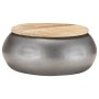 Mesa de centro de madera maciza de mango gris 68x68x30 cm by , Coffee table - Ref: Foro24-323531, Price: 176,19 €, Discount: %