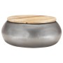Mesa de centro de madera maciza de mango gris 68x68x30 cm by , Coffee table - Ref: Foro24-323531, Price: 176,19 €, Discount: %