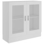 Vitrine aus weißem Sperrholz, 82,5 x 30,5 x 80 cm von vidaXL, Bücherregale und Regale - Ref: Foro24-802741, Preis: 63,19 €, R...