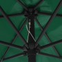 Sombrilla de jardín con luces LED palo de aluminio verde 270 cm by , Umbrellas - Ref: Foro24-47352, Price: 90,33 €, Discount: %