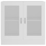 Vitrine aus weißem Sperrholz, 82,5 x 30,5 x 80 cm von vidaXL, Bücherregale und Regale - Ref: Foro24-802741, Preis: 63,19 €, R...
