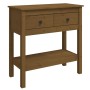 Mesa consola de madera maciza de pino marrón miel 75x35x75 cm by , Side tables - Ref: Foro24-814622, Price: 140,03 €, Discoun...
