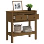 Mesa consola de madera maciza de pino marrón miel 75x35x75 cm by , Side tables - Ref: Foro24-814622, Price: 140,03 €, Discoun...