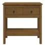Mesa consola de madera maciza de pino marrón miel 75x35x75 cm by , Side tables - Ref: Foro24-814622, Price: 140,03 €, Discoun...