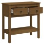 Mesa consola de madera maciza de pino marrón miel 75x35x75 cm by , Side tables - Ref: Foro24-814622, Price: 140,03 €, Discoun...
