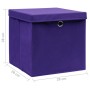 Cajas de almacenaje con tapas 10 uds morado 28x28x28 cm von , Aufbewahrungskörbe - Ref: Foro24-325214, Preis: 61,27 €, Rabatt: %