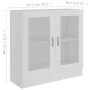 Vitrine aus weißem Sperrholz, 82,5 x 30,5 x 80 cm von vidaXL, Bücherregale und Regale - Ref: Foro24-802741, Preis: 61,70 €, R...