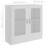Vitrine aus weißem Sperrholz, 82,5 x 30,5 x 80 cm von vidaXL, Bücherregale und Regale - Ref: Foro24-802741, Preis: 63,19 €, R...