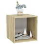 Muebles TV 4 uds contrachapada blanco y roble Sonoma 37x35x37cm von , TV-Möbel - Ref: Foro24-805515, Preis: 61,90 €, Rabatt: %