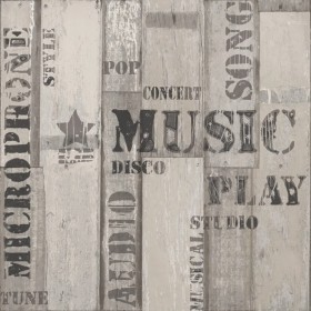 Urban Friends & Coffee Papel pintado tablas madera palabras gris negro by , Painted paper - Ref: Foro24-425305, Price: 20,42 ...