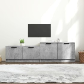 Mueble de TV madera contrachapada gris hormigón 158,5x36x45 cm de , Muebles TV - Ref: Foro24-811488, Precio: 90,88 €, Descuen...