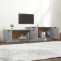 Mueble de TV madera contrachapada gris hormigón 158,5x36x45 cm de , Muebles TV - Ref: Foro24-811488, Precio: 90,88 €, Descuen...
