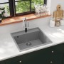Fregadero de cocina con rebosadero granito gris by , Sinks - Ref: Foro24-147062, Price: 183,07 €, Discount: %