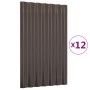 Paneles de tejado 12 unidades acero recubierto marrón 60x36 cm de , Tejas y baldosas para techo - Ref: Foro24-319125, Precio:...