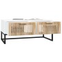 Mesa de centro hierro y madera contrachapada blanco 80x40x35 cm von , Couchtisch - Ref: Foro24-352100, Preis: 99,98 €, Rabatt: %