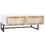 Mesa de centro hierro y madera contrachapada blanco 80x40x35 cm von , Couchtisch - Ref: Foro24-352100, Preis: 99,98 €, Rabatt: %