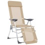 Sillas de camping plegables reposapiés 2 uds textilene crema de , Sillas de jardín - Ref: Foro24-360147, Precio: 162,75 €, De...