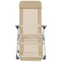 Sillas de camping plegables reposapiés 2 uds textilene crema de , Sillas de jardín - Ref: Foro24-360147, Precio: 162,75 €, De...
