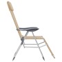 Sillas de camping plegables reposapiés 2 uds textilene crema de , Sillas de jardín - Ref: Foro24-360147, Precio: 162,75 €, De...