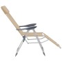 Sillas de camping plegables reposapiés 2 uds textilene crema de , Sillas de jardín - Ref: Foro24-360147, Precio: 162,75 €, De...