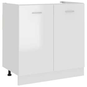 Armario inferior contrachapada blanco brillo 80x46x81,5 cm de vidaXL, Armarios de cocina - Ref: Foro24-801201, Precio: 71,49 ...