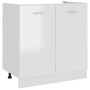 Armario inferior contrachapada blanco brillo 80x46x81,5 cm de vidaXL, Armarios de cocina - Ref: Foro24-801201, Precio: 77,85 ...
