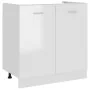 Unterschrank aus glänzend weißem Sperrholz, 80 x 46 x 81,5 cm von vidaXL, Küchenschränke - Ref: Foro24-801201, Preis: 71,49 €...