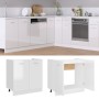 Unterschrank aus glänzend weißem Sperrholz, 80 x 46 x 81,5 cm von vidaXL, Küchenschränke - Ref: Foro24-801201, Preis: 72,71 €...