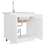 Unterschrank aus glänzend weißem Sperrholz, 80 x 46 x 81,5 cm von vidaXL, Küchenschränke - Ref: Foro24-801201, Preis: 72,71 €...