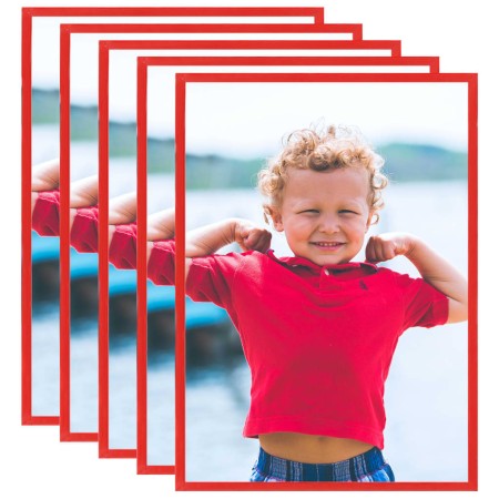 Marcos de foto collage de pared o mesa 5 uds rojo MDF 70x90cm de , Marcos para fotos - Ref: Foro24-332405, Precio: 108,90 €, ...