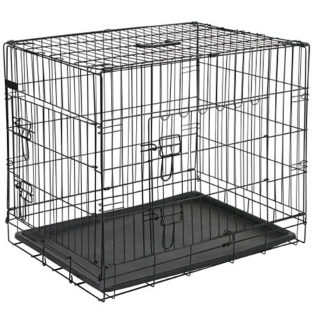 @Pet Transportín para perros metal negro 63x44x50,5 cm 15001 by , Pet carriers and boxes - Ref: Foro24-413718, Price: 46,26 €...