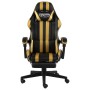 Gaming chair with footrest black and gold synthetic leather by vidaXL, Office chairs - Ref: Foro24-20528, Price: 130,20 €, Di...