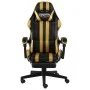 Gaming chair with footrest black and gold synthetic leather by vidaXL, Office chairs - Ref: Foro24-20528, Price: 127,72 €, Di...