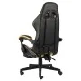 Gaming-Stuhl mit Fußstütze aus schwarzem und goldenem Kunstleder von vidaXL, Bürostühle - Ref: Foro24-20528, Preis: 127,72 €,...