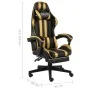 Gaming chair with footrest black and gold synthetic leather by vidaXL, Office chairs - Ref: Foro24-20528, Price: 127,72 €, Di...