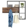 FMD Perchero de pared 4 compartimentos abiertos gris marrón oscuro von , Hut- und Garderobenständer - Ref: Foro24-433869, Pre...