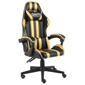 Schwarz-goldener Gaming-Stuhl aus Kunstleder von vidaXL, Bürostühle - Ref: Foro24-20520, Preis: 121,50 €, Rabatt: %