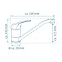 SCHÜTTE Grifo mezclador de fregadero FALCON baja presión cromado von , Wasserhähne - Ref: Foro24-438720, Preis: 55,43 €, Raba...