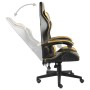 Black and gold synthetic leather gaming chair by vidaXL, Office chairs - Ref: Foro24-20520, Price: 124,45 €, Discount: %