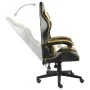 Black and gold synthetic leather gaming chair by vidaXL, Office chairs - Ref: Foro24-20520, Price: 121,50 €, Discount: %