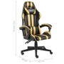 Black and gold synthetic leather gaming chair by vidaXL, Office chairs - Ref: Foro24-20520, Price: 124,45 €, Discount: %