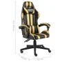 Schwarz-goldener Gaming-Stuhl aus Kunstleder von vidaXL, Bürostühle - Ref: Foro24-20520, Preis: 121,50 €, Rabatt: %