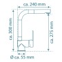 SCHÜTTE Mezclador de fregadero con caño extraíble LONDON grafito mate de , Grifos - Ref: Foro24-435062, Precio: 116,40 €