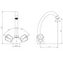 SCHÜTTE Grifo mezclador bimando para lavabo SAVINO cromado
