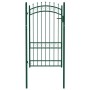 Puerta de valla con picos acero verde 100x175 cm by , garden gates - Ref: Foro24-146376, Price: 196,54 €, Discount: %
