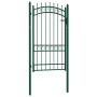 Puerta de valla con picos acero verde 100x175 cm by , garden gates - Ref: Foro24-146376, Price: 196,54 €, Discount: %