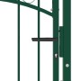 Puerta de valla con picos acero verde 100x175 cm by , garden gates - Ref: Foro24-146376, Price: 196,54 €, Discount: %